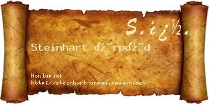 Steinhart Árpád névjegykártya