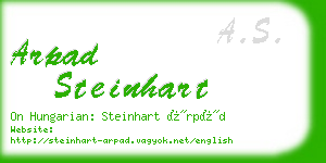 arpad steinhart business card